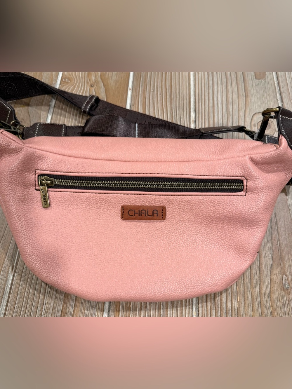 CHALA Pink Paw Print Faux Leather Waist Pack Fanny Pack RFID Blocking Zip - Picture 3 of 11